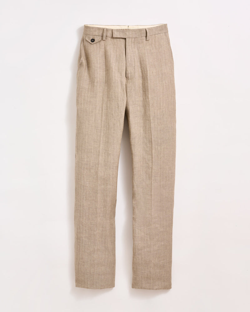 Herringbone Flat Front Trouser