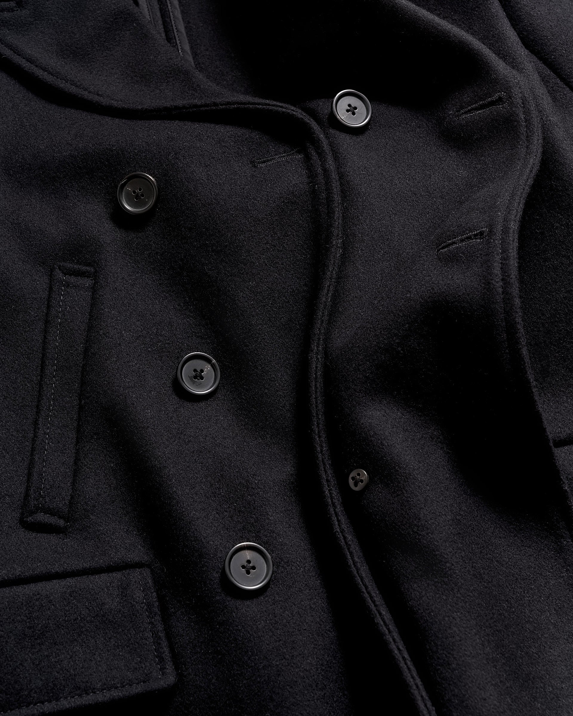 Mush Editions Mens Leather Black Winter Trench Coat - Full Length Overcoat Xs / Black