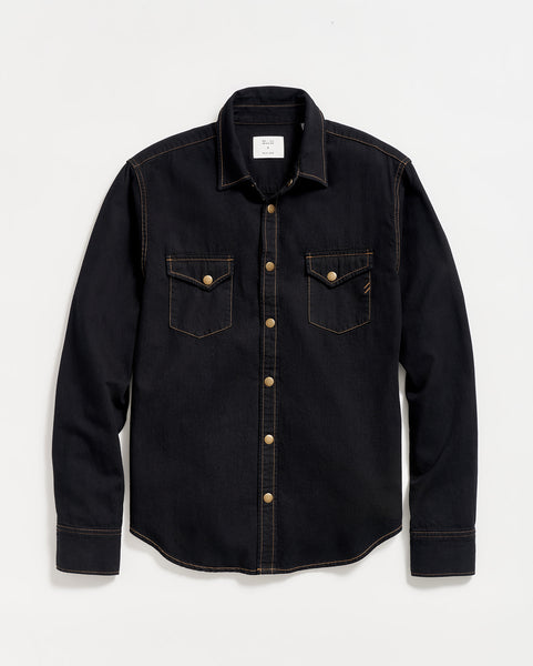 SHOALS DENIM SHIRT IN BLACK DYE Billy Reid