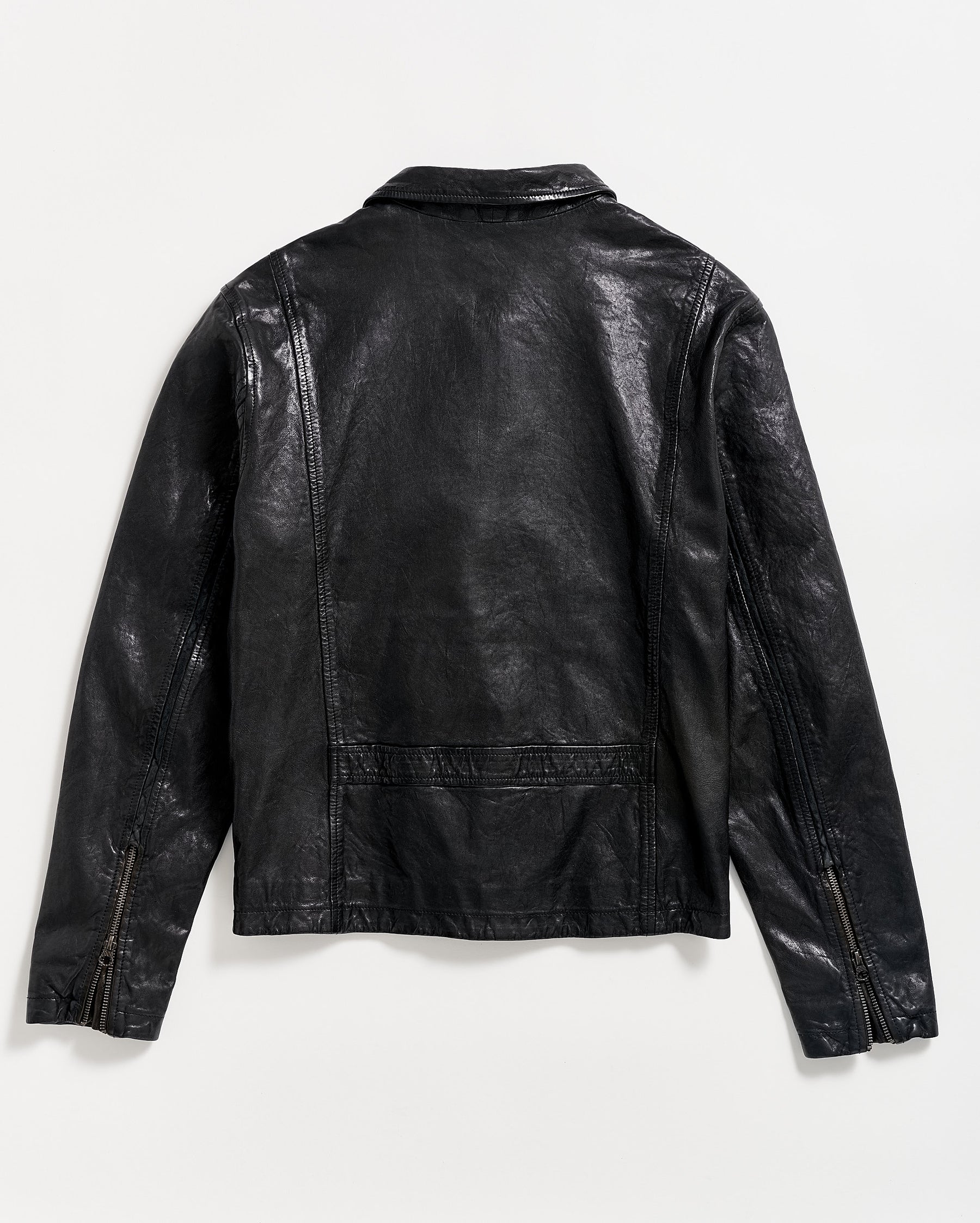 Blake Genuine Leather Jacket With Hood