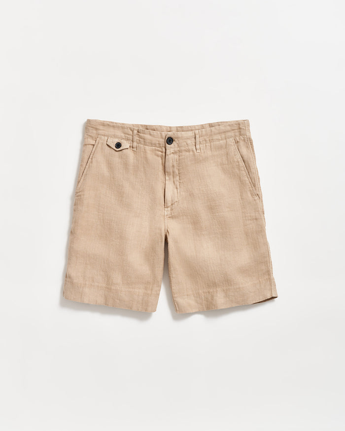 Linen Moore Short in Khaki